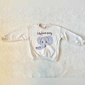 Zara Elephant Sweatshirt, Size 5-6 Years